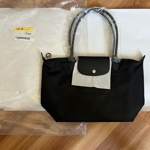 New Longchamp Black Small Tote